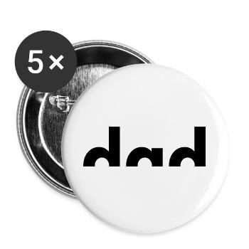 Dad Est. 2026 | Vater | Vatertag - Buttons groß 56 mm (5er Pack) - Weiß - Vorne