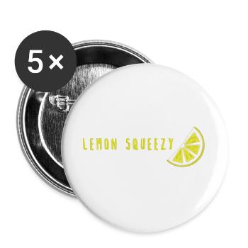Lemon Squeezy - Buttons large 2.2''/56 mm (5-pack) - white - Front