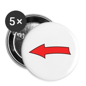 Arrow bow - Buttons large 2.2''/56 mm (5-pack) - white - Front