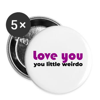 T’aime, un vrai type audacieux - Lot de 5 grands badges (56 mm) - blanc - Devant