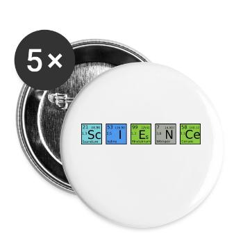 Science Motiv Nerd Humor - Buttons groß 56 mm (5er Pack) - Weiß - Vorne