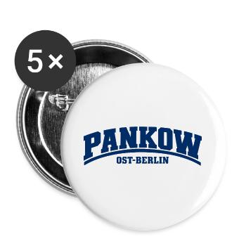 Pankow - Ost-Berlin - Bezirk - Deutschland - Buttons groß 56 mm (5er Pack) - Weiß - Vorne