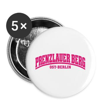 Prenzlauer Berg - Ost-Berlin - Bezirk Deutschland - Buttons groß 56 mm (5er Pack) - Weiß - Vorne