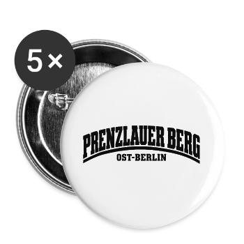 Prenzlauer Berg - Ost-Berlin - Bezirk Deutschland - Buttons groß 56 mm (5er Pack) - Weiß - Vorne