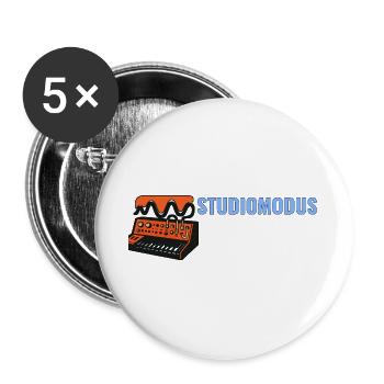 Studiomodus. – Bedroom Producer / Synth – Motiv. - Buttons groß 56 mm (5er Pack) - Weiß - Vorne