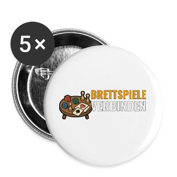 Brettspiele verbinden. - Buttons groß 56 mm (5er Pack) - Weiß - Vorne