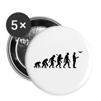 Drohne Evolution Für Drone Piloten - Buttons groß 56 mm (5er Pack) - Weiß - Vorne