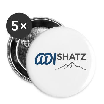 Geometrischer Blitzberg - Buttons groß 56 mm (5er Pack) - Weiß - Vorne