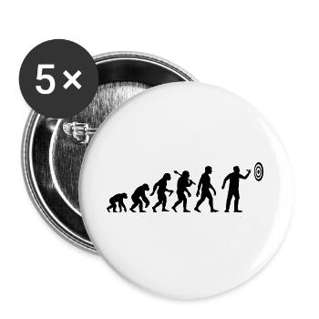 Darts Evolution Dart Zielen Auf Zielscheibe - Buttons groß 56 mm (5er Pack) - Weiß - Vorne