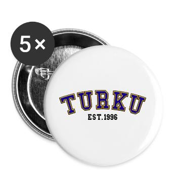 Turku gegründet 1996 – Geburtstag - Buttons groß 56 mm (5er Pack) - Weiß - Vorne