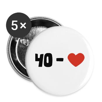 tennis - Buttons groß 56 mm (5er Pack) - Weiß - Vorne