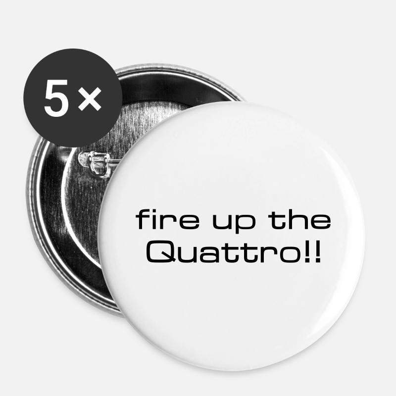 fire up the quattro - Buttons large 2.2''/56 mm (5-pack) - white