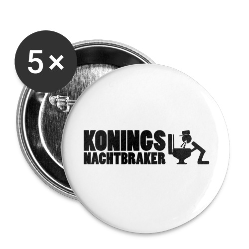 Koningsnachtbraker - Buttons groot 56 mm (5-pack)