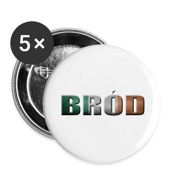 BROD IRLANDE PRIDE IRLANDE PATRICK'S DAY - Lot de 5 grands badges (56 mm) - blanc - Devant