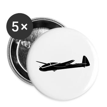 szd bocian - Buttons groß 56 mm (5er Pack) - Weiß - Vorne