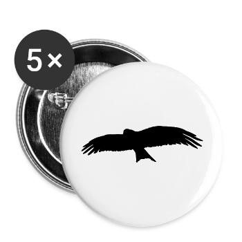 bird - Buttons large 2.2''/56 mm (5-pack) - white - Front