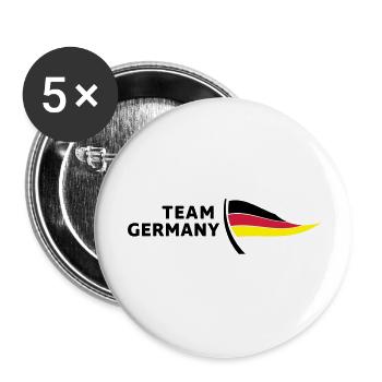 Allemagne équipe - Lot de 5 grands badges (56 mm) - blanc - Devant