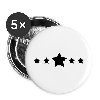 stars - Buttons large 2.2''/56 mm (5-pack) - white - Front