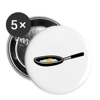egg_in_pan - Buttons large 2.2''/56 mm (5-pack) - white - Front