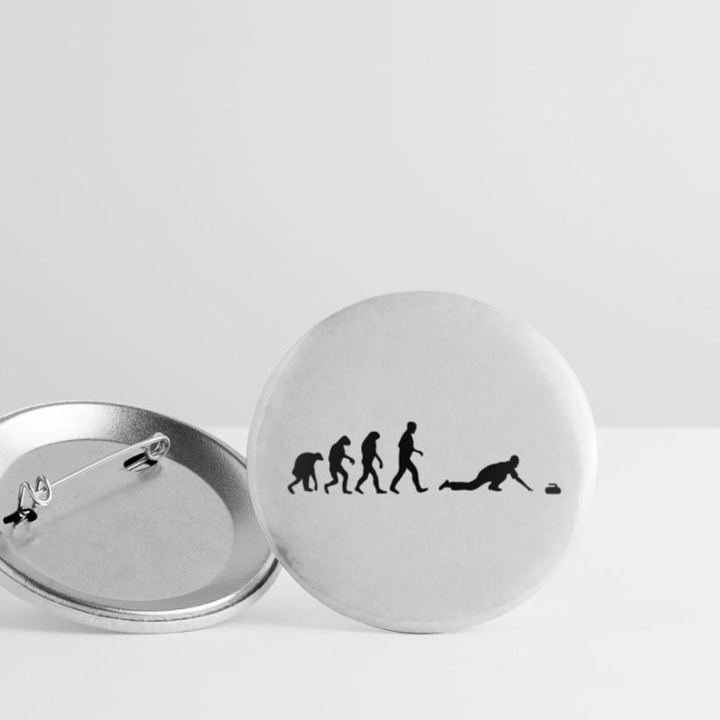 l'évolution de curling Lot de 5 grands badges (56 mm)