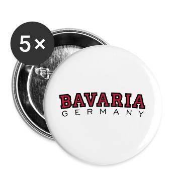 Bayern Bavaria Germany - Buttons groß 56 mm (5er Pack) - Weiß - Vorne