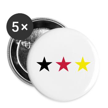 Germany star - Buttons large 2.2''/56 mm (5-pack) - white - Front
