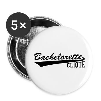 Bachelorette Party - Buttons groß 56 mm (5er Pack) - Weiß - Vorne