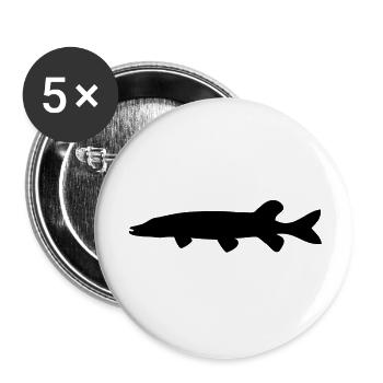 hecht__f1 - Lot de 5 grands badges (56 mm) - blanc - Devant