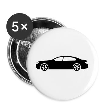 Auto - Buttons groß 56 mm (5er Pack) - Weiß - Vorne