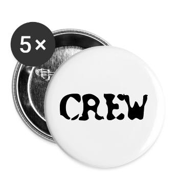 CREW - Lot de 5 grands badges (56 mm) - blanc - Devant