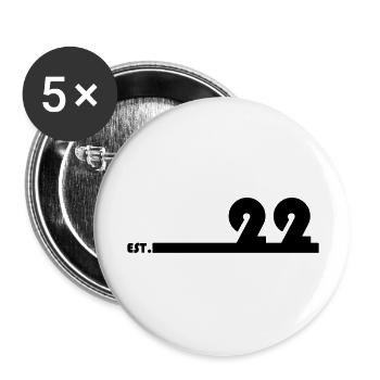 22_Black - Buttons groß 56 mm (5er Pack) - Weiß - Vorne