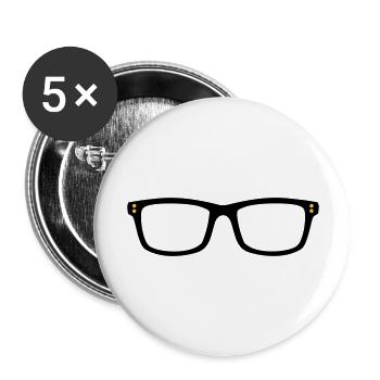 glasses - Buttons large 2.2''/56 mm (5-pack) - white - Front