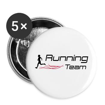 running team - Buttons large 2.2''/56 mm (5-pack) - white - Front