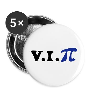 V.I.Pi - Lot de 5 grands badges (56 mm) - blanc - Devant
