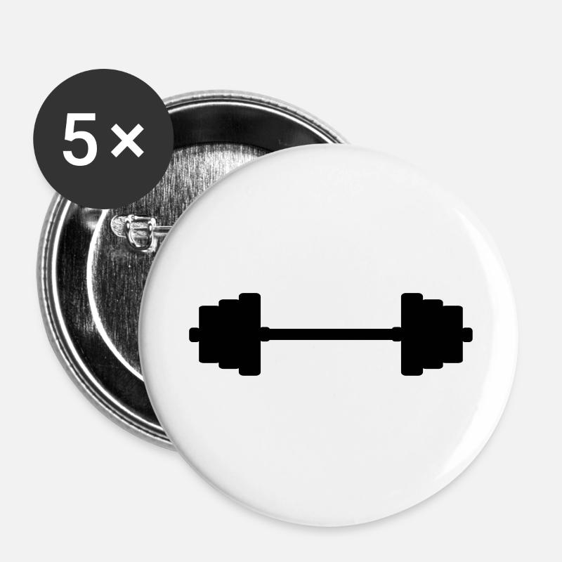 Fitness Weights - Buttons large 2.2''/56 mm (5-pack) - white