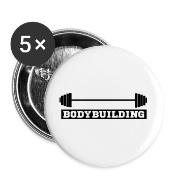 bodybuilder, bodybuilding, fitness, workout, beast - Buttons large 2.2''/56 mm (5-pack) - white - Front
