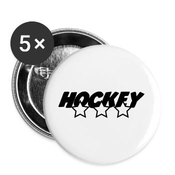 Hockey - Lot de 5 grands badges (56 mm) - blanc - Devant