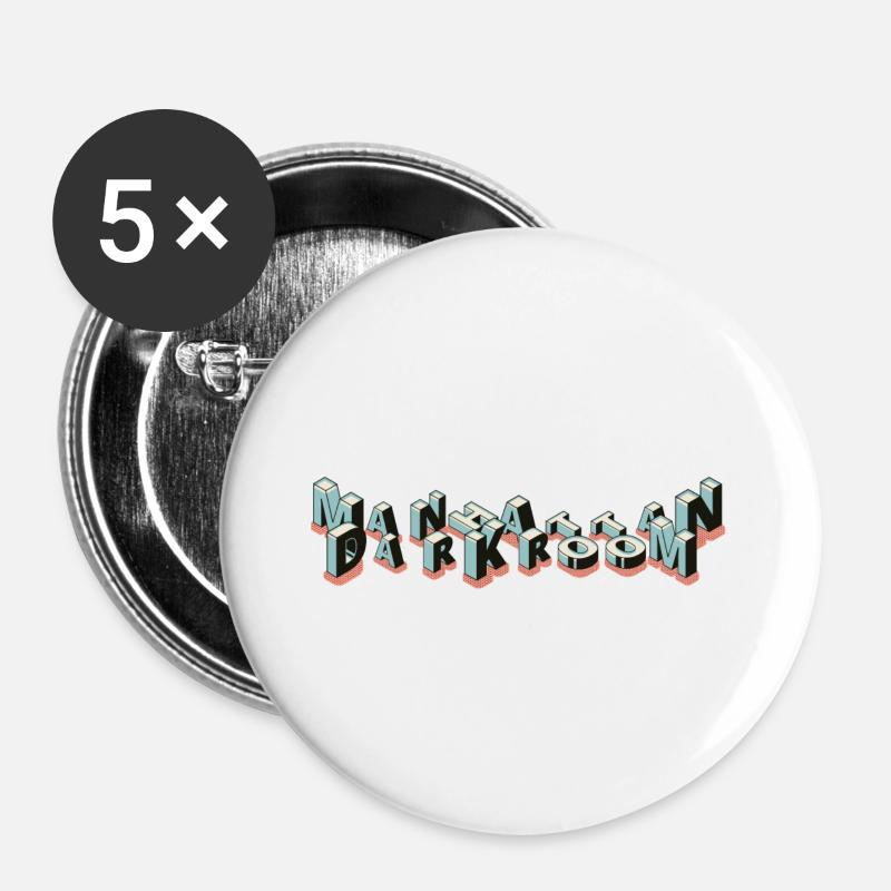 Manhattan Darkroom - Buttons large 2.2''/56 mm (5-pack) - white