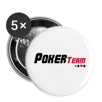 poker_team_02 - Buttons groß 56 mm (5er Pack) - Weiß - Vorne