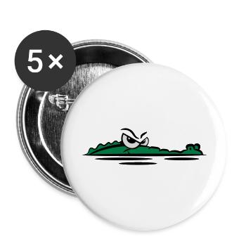 Crocodile lauren water - Buttons large 2.2''/56 mm (5-pack) - white - Front