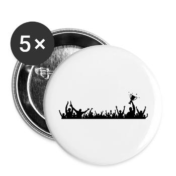 Fans Pokal - Buttons groß 56 mm (5er Pack) - Weiß - Vorne