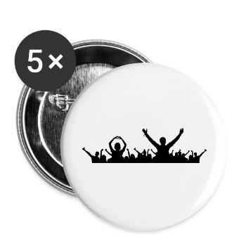 Menschen - Konzert Festival - Buttons groß 56 mm (5er Pack) - Weiß - Vorne