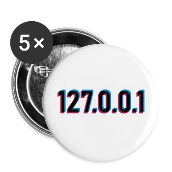3D effect 127 - Buttons large 2.2''/56 mm (5-pack) - white - Front