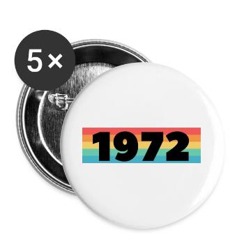 1972 Millésime - Lot de 5 grands badges (56 mm) - blanc - Devant
