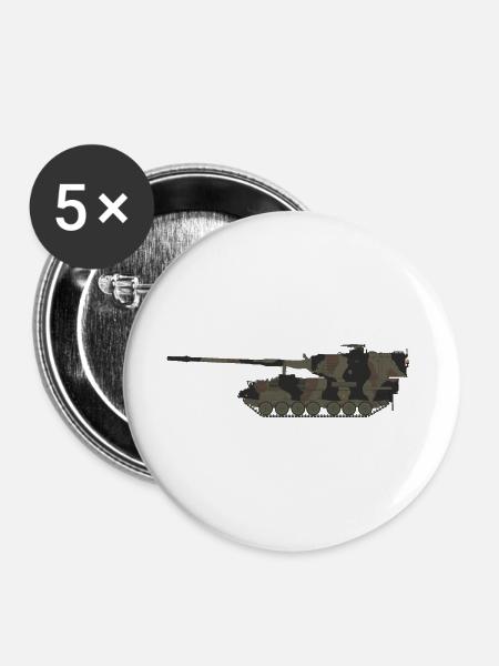 PzH 2000 Germany - Buttons groß 56 mm (5er Pack) - Weiß