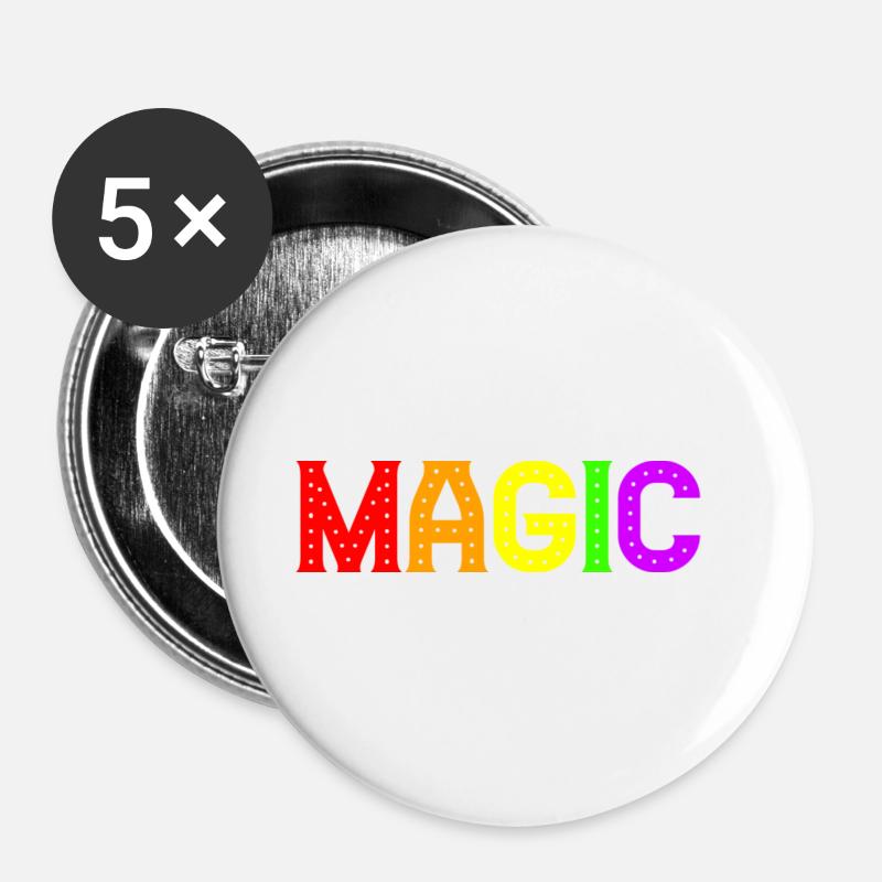 Magic - Buttons groß 56 mm (5er Pack) - Weiß