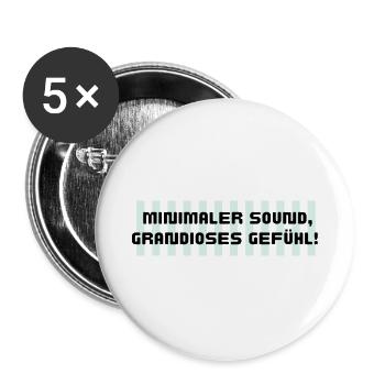 Minimaler sound grandioses gefühl - Buttons groß 56 mm (5er Pack) - Weiß - Vorne