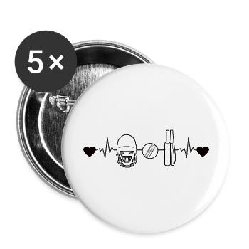 Cricket Saying Cricket Gift Cricket Fan Team - Buttons large 2.2''/56 mm (5-pack) - white - Front