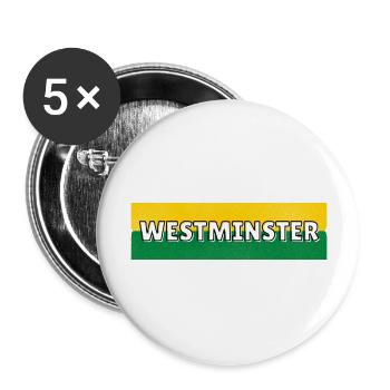 Westminster Station - Buttons large 2.2''/56 mm (5-pack) - white - Front