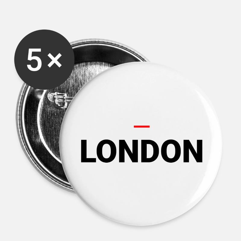 LONDON - Buttons large 2.2''/56 mm (5-pack) - white